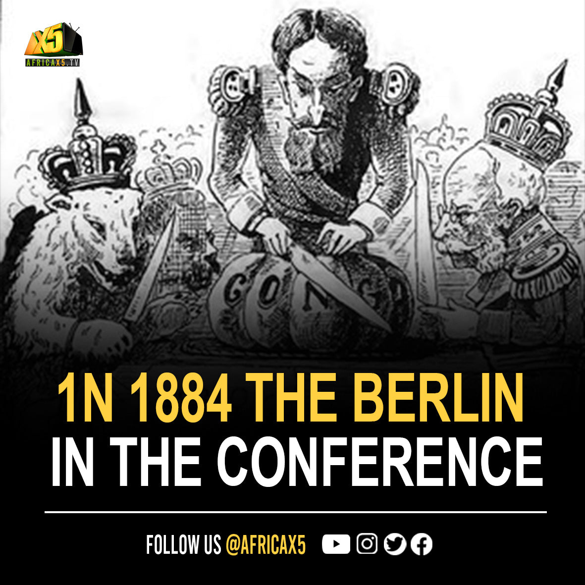 In 1884, during the Berlin Conference, European nations established the 'legal' claim that all of Africa could be occupied by whomever could take it.