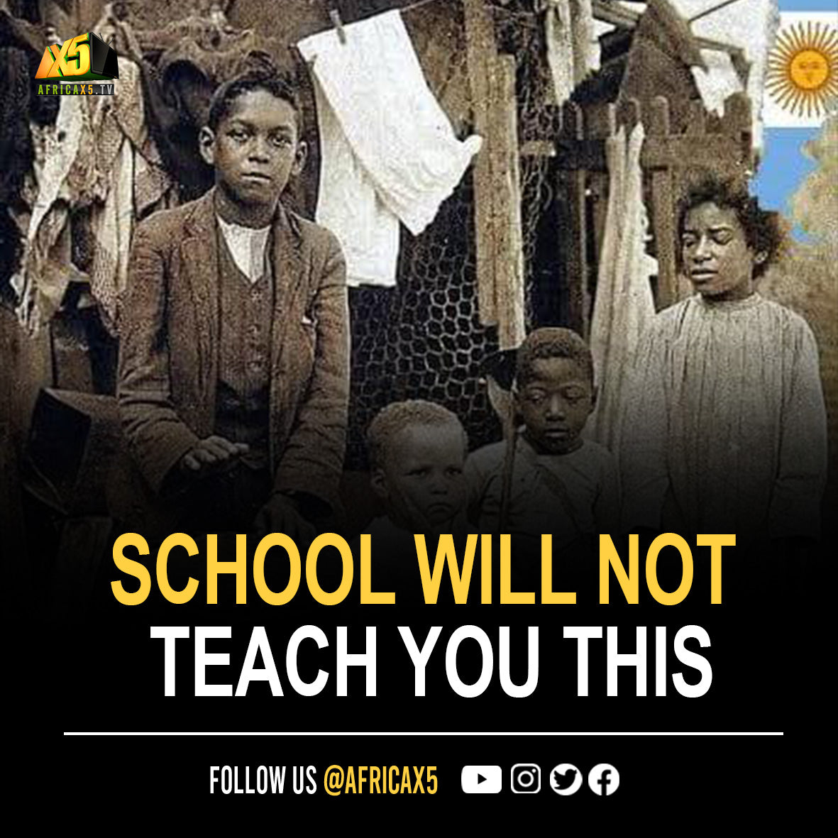 They won’t teach you in school that black people were eradicated in Argentina