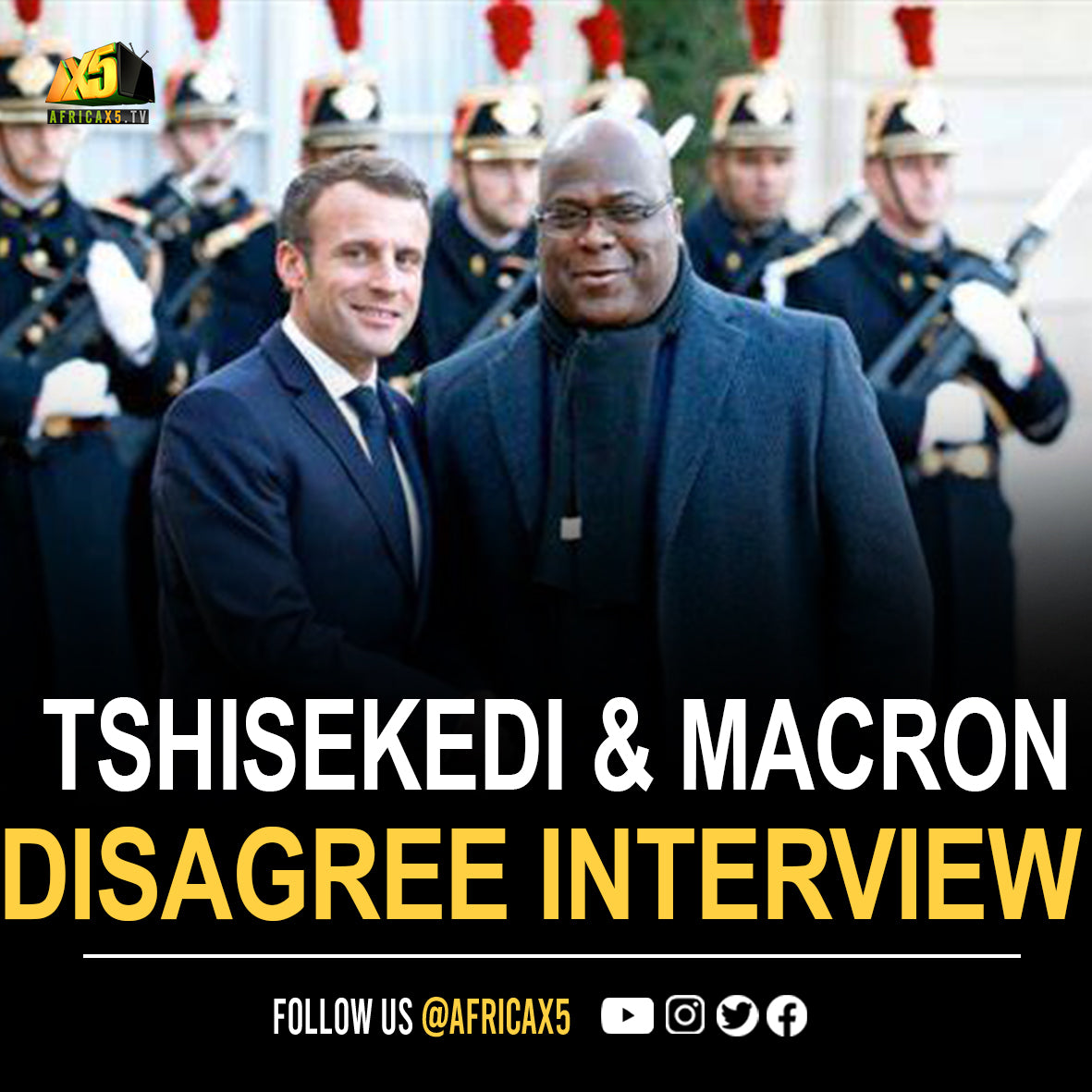 DRC president Tshisekedi and Macron disagree live on TV interview