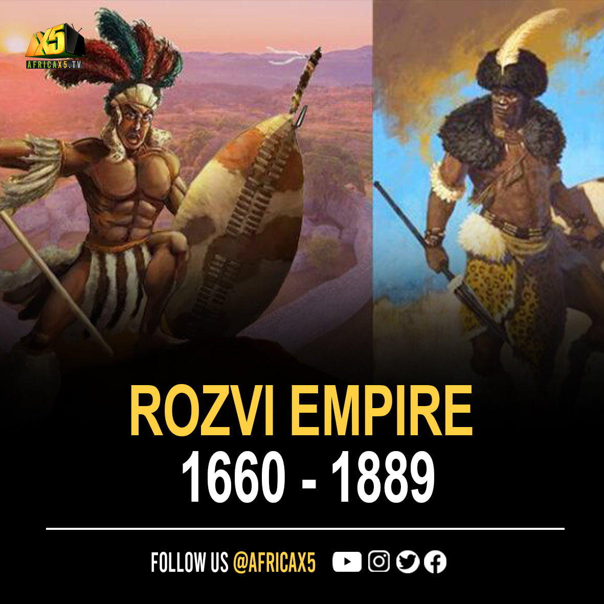 THE ROZVI EMPIRE(1660-1889), sprang up in the 16th century during the decline of the Great Zimbabwe kingdom.